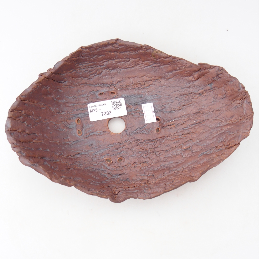 Keramická Skořápka  23 x 16,5 x 6 cm , barva hnědá