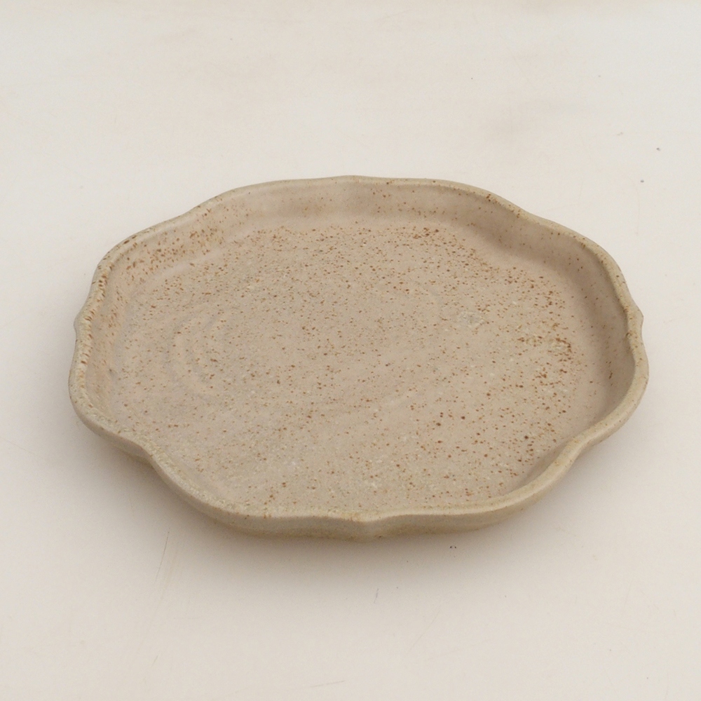 Keramická podmiska H06 - 14 x 14 x 1,5 cm  - béžová