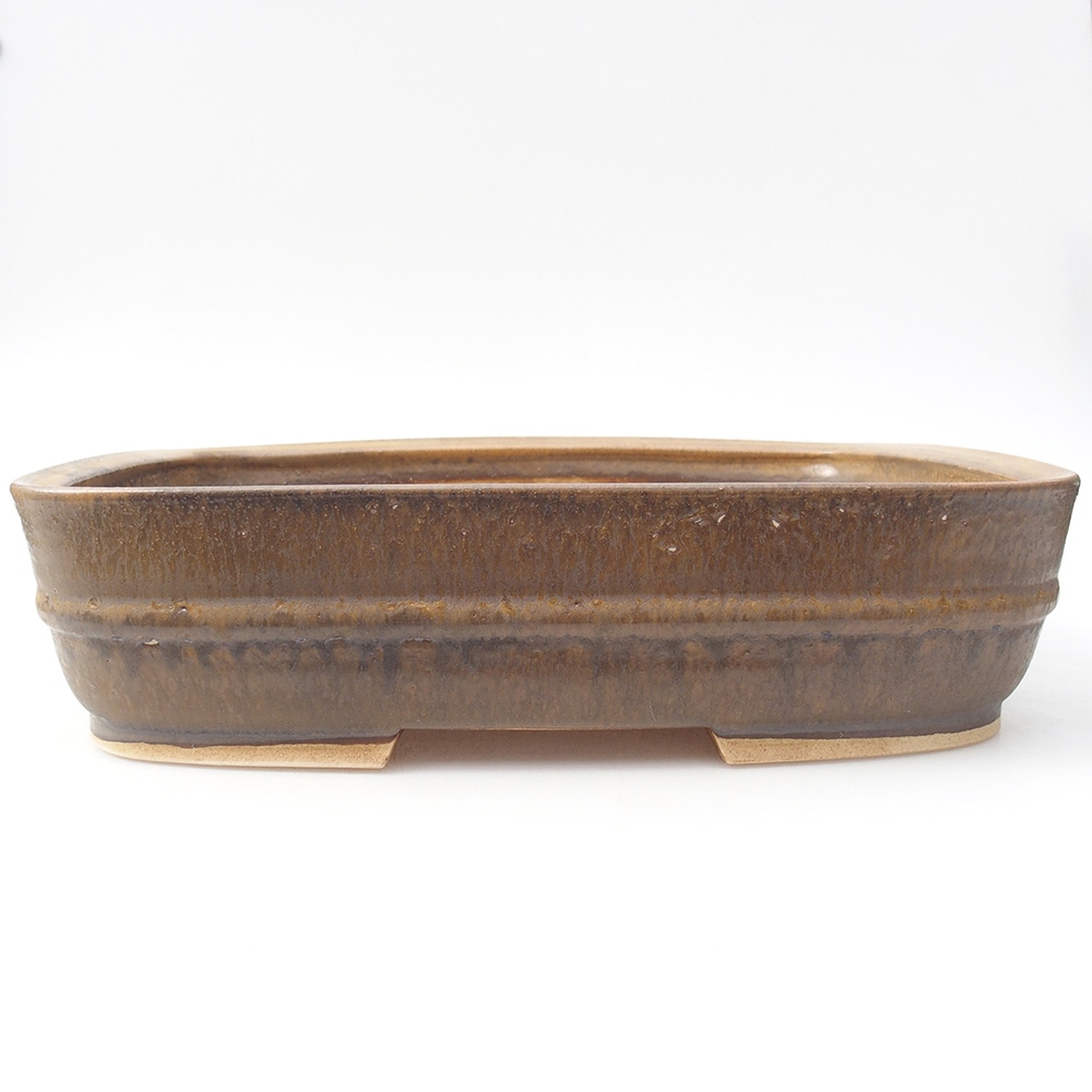 Keramická bonsai miska 29 x 24 x 7 cm, barva hnědá