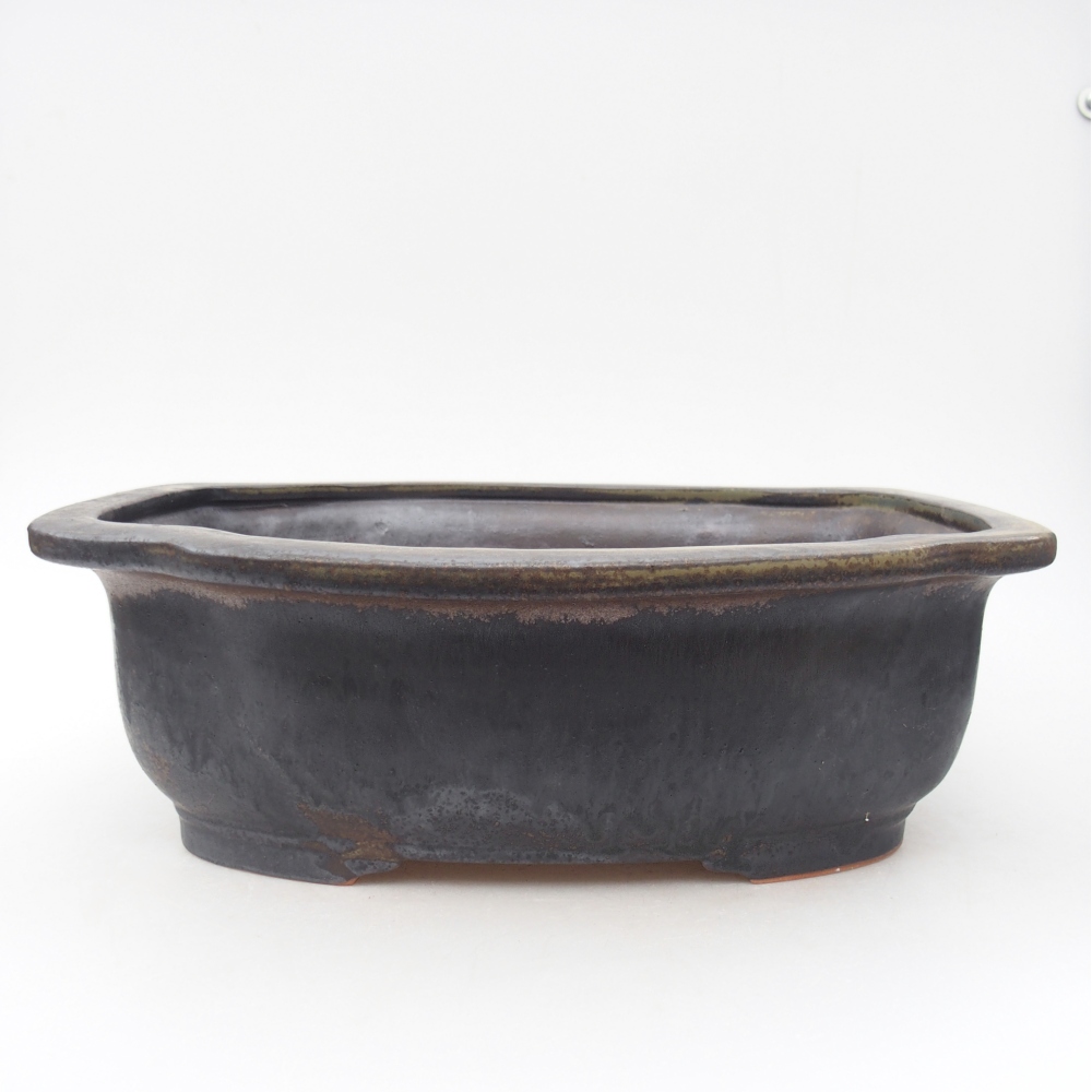 Keramická bonsai miska 30 x 26 x 10,5 cm, barva hnědá