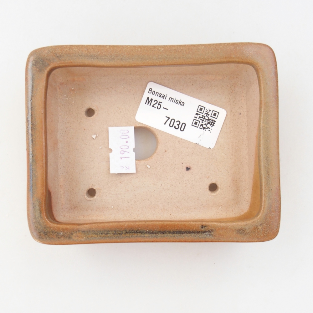 Keramická bonsai miska 11 x 8,5 x 3,5 cm, barva hnědá