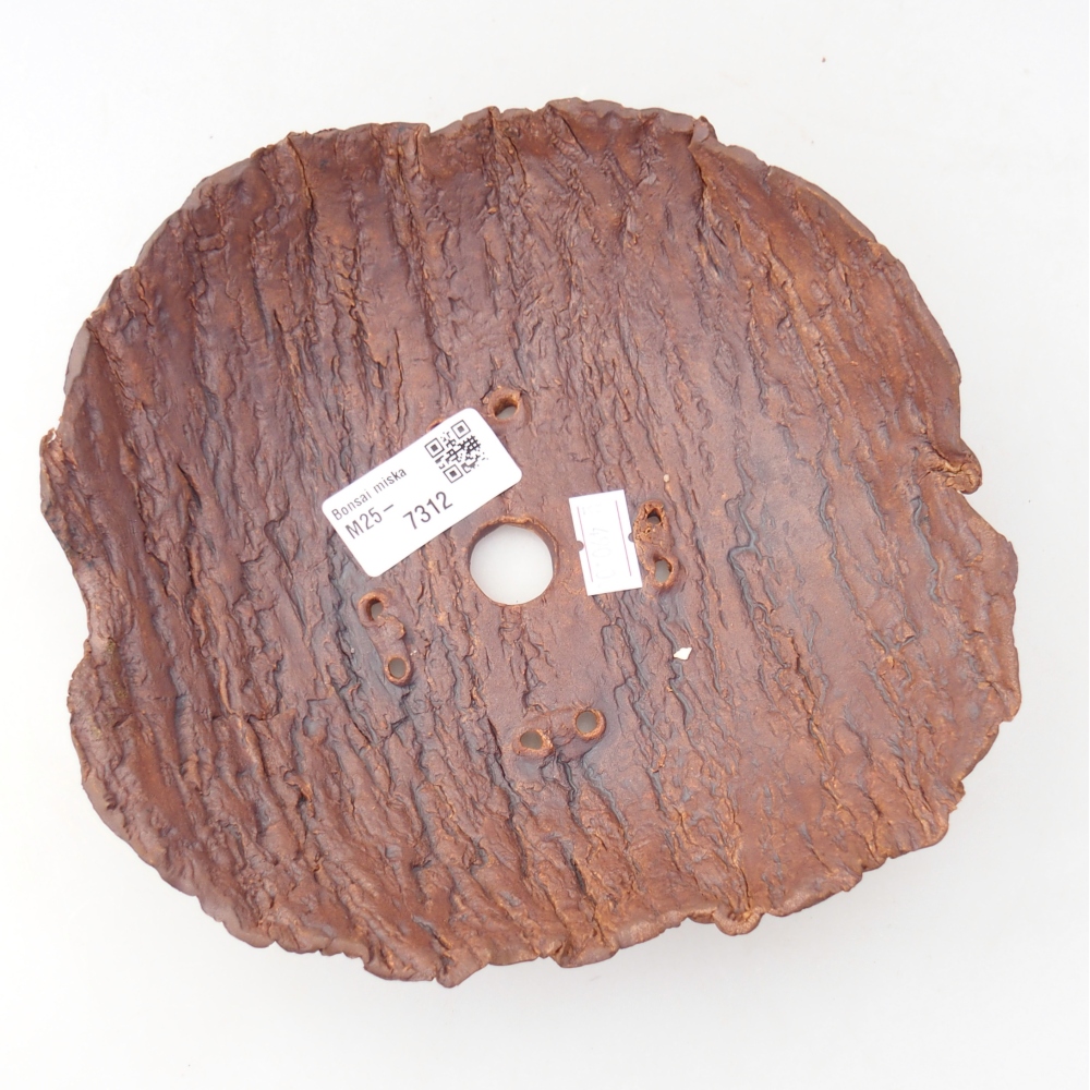 Keramická Skořápka  19 x 18 x 5,5 cm , barva hnědá