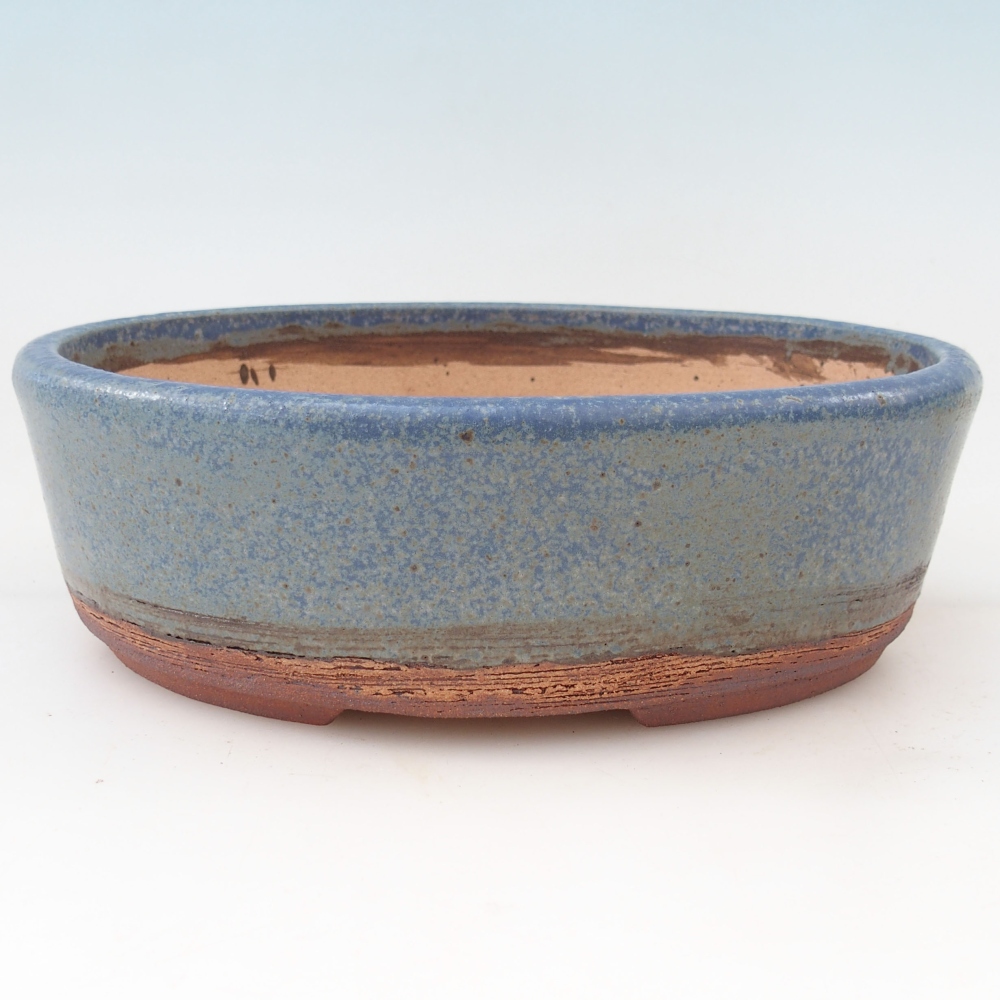 Bonsai miska 23,5 x 19,5 x 7,5 cm , barva modrá