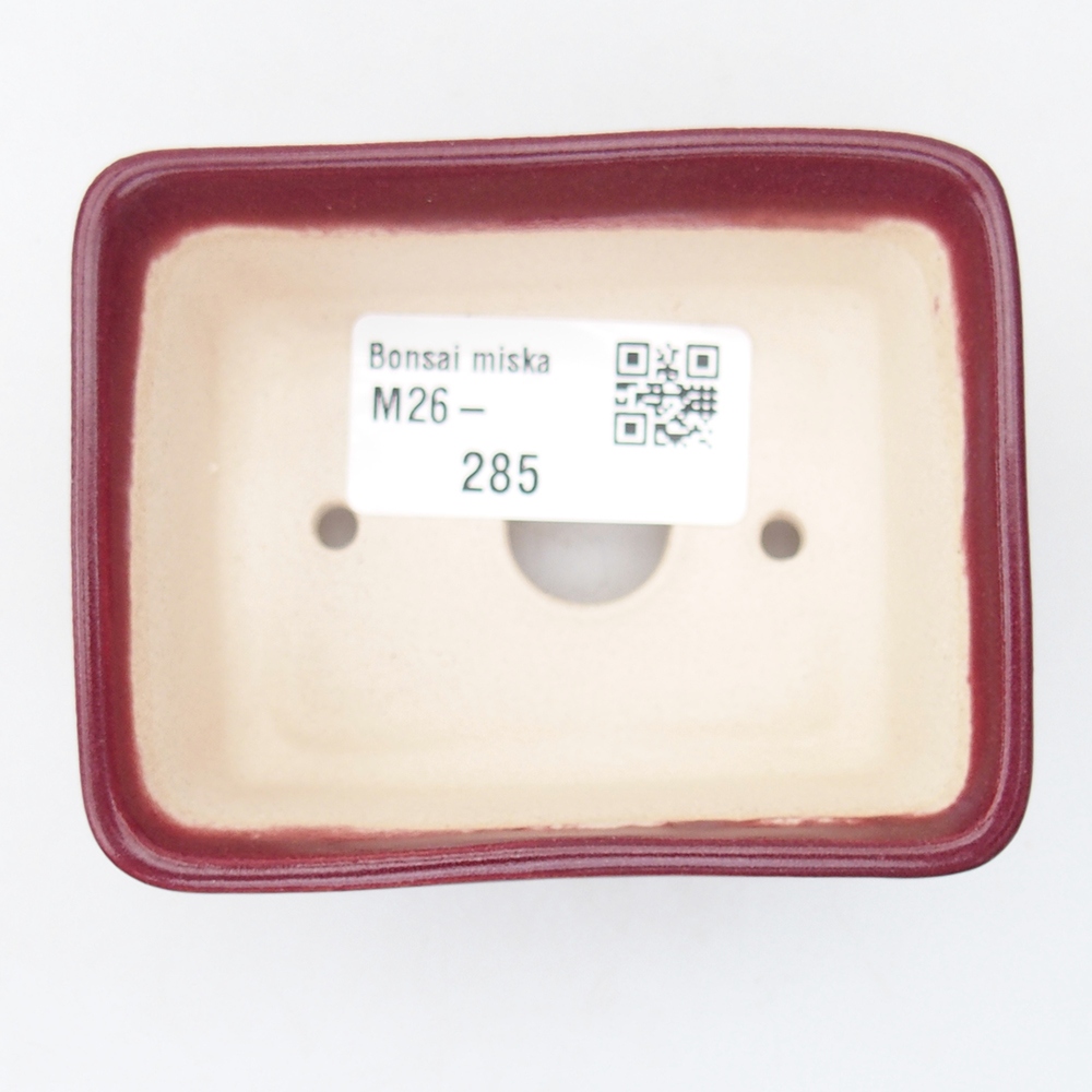 Mini bonsai miska 8 x 6,5 x 3,5 cm, barva vínová