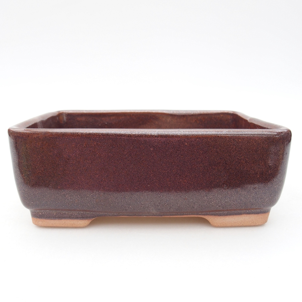Keramická bonsai miska 15 x 11 x 5,5 cm, barva hnědá