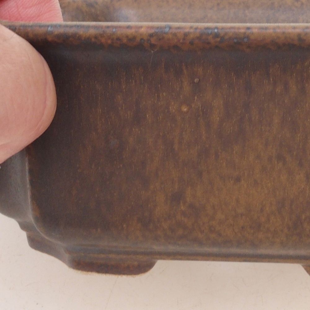 Bonsai miska H01 - 12 x 9 x 5 cm - hnědá