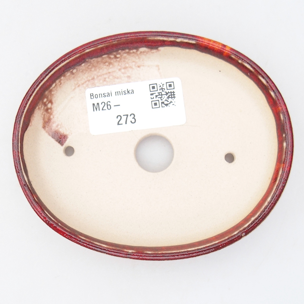 Mini bonsai miska 11 x 9 x 2 cm, barva oranžová