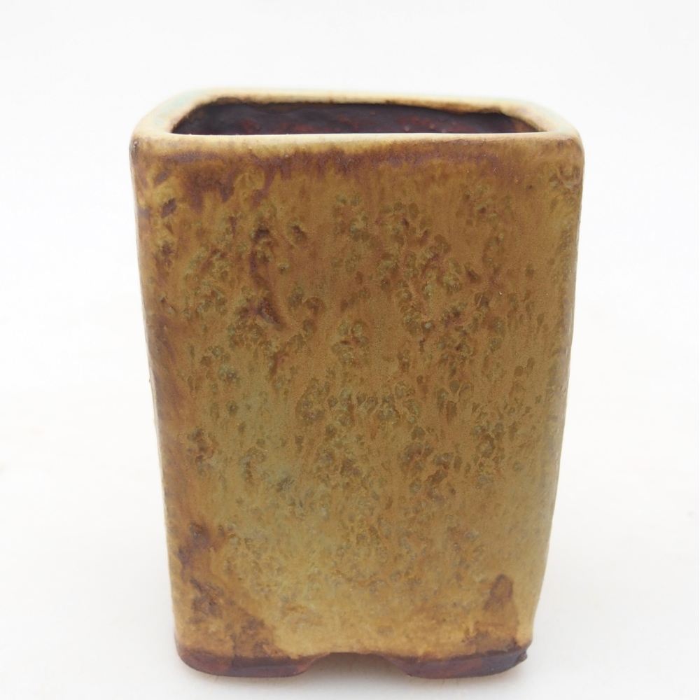 Keramická bonsai miska 5 x 5 x 6,5 cm, barva zelená