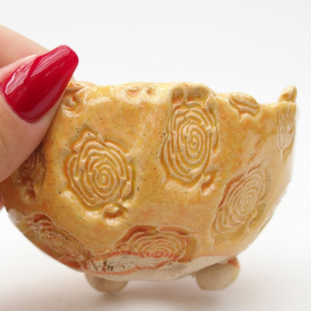 Keramická Skořápka  8,5 x 8,5 x 6 cm , barva žlutá
