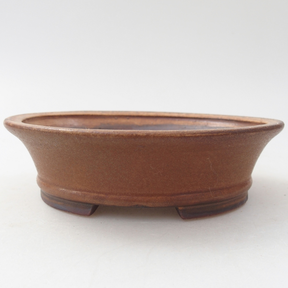 Keramická bonsai miska 14 x 12,5 x 4 cm, barva hnědá