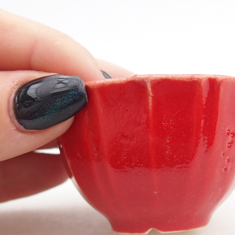 Mini bonsai miska 5,5 x 5,5 x 3,5 cm, barva červená