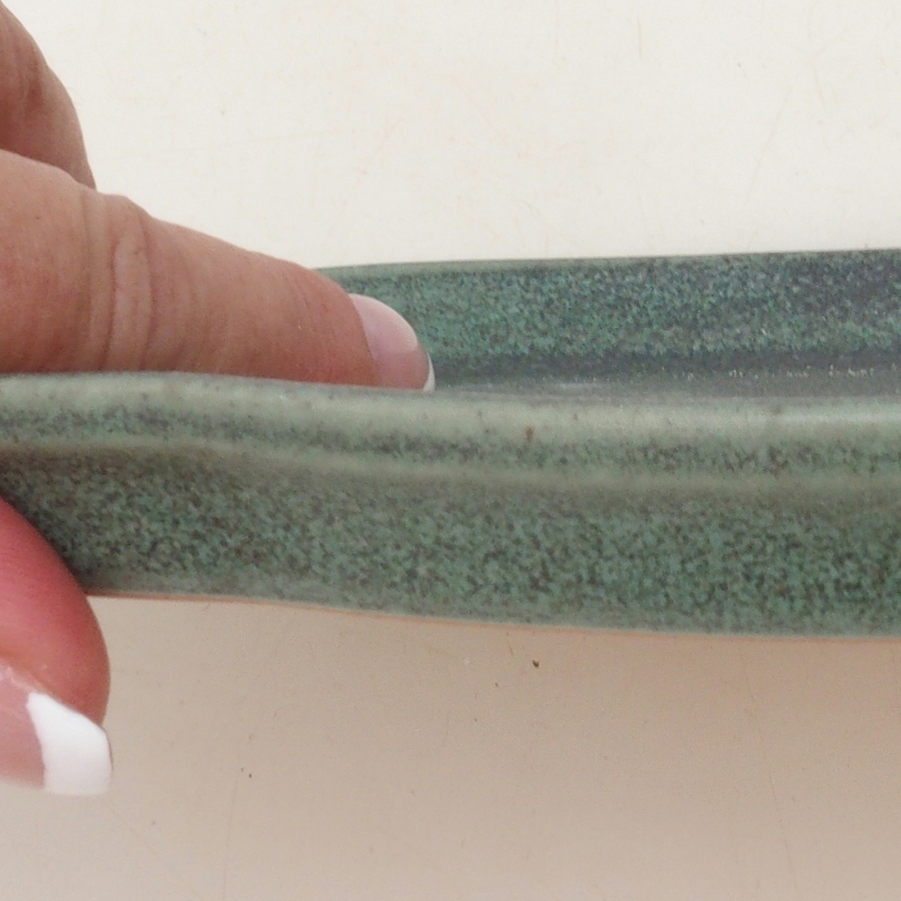 Keramická podmiska H75 - 18,5 x 13 x 1,5 cm - zelená