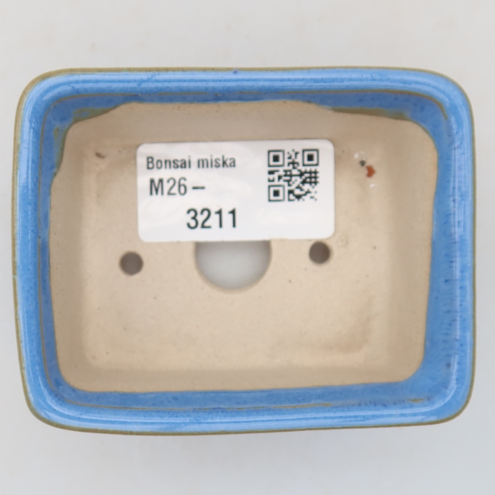 Keramická bonsai miska 8 x 6,5 x 3,5 cm, barva modrá