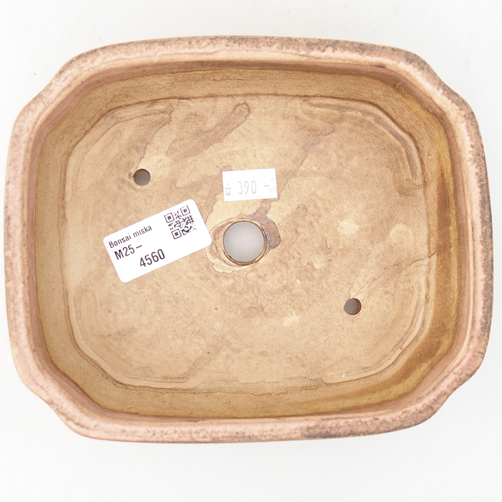 Keramická bonsai miska 17 x 14,5 x 5 cm, barva růžová