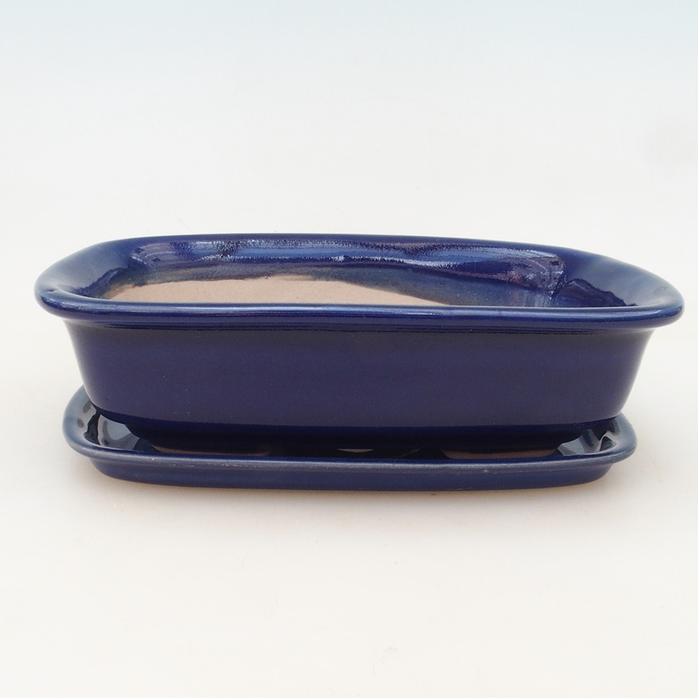 Bonsai miska + podmiska H02 - modrá