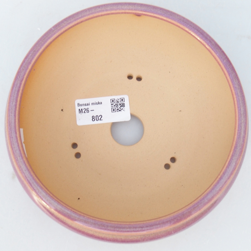 Keramická bonsai miska 15 x 15 x 5,5 cm, barva fialová