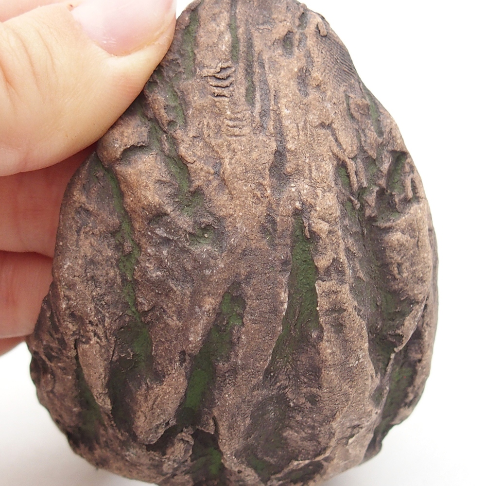 Keramická Skořápka  8 x 5,5 x 7 cm , barva zelená