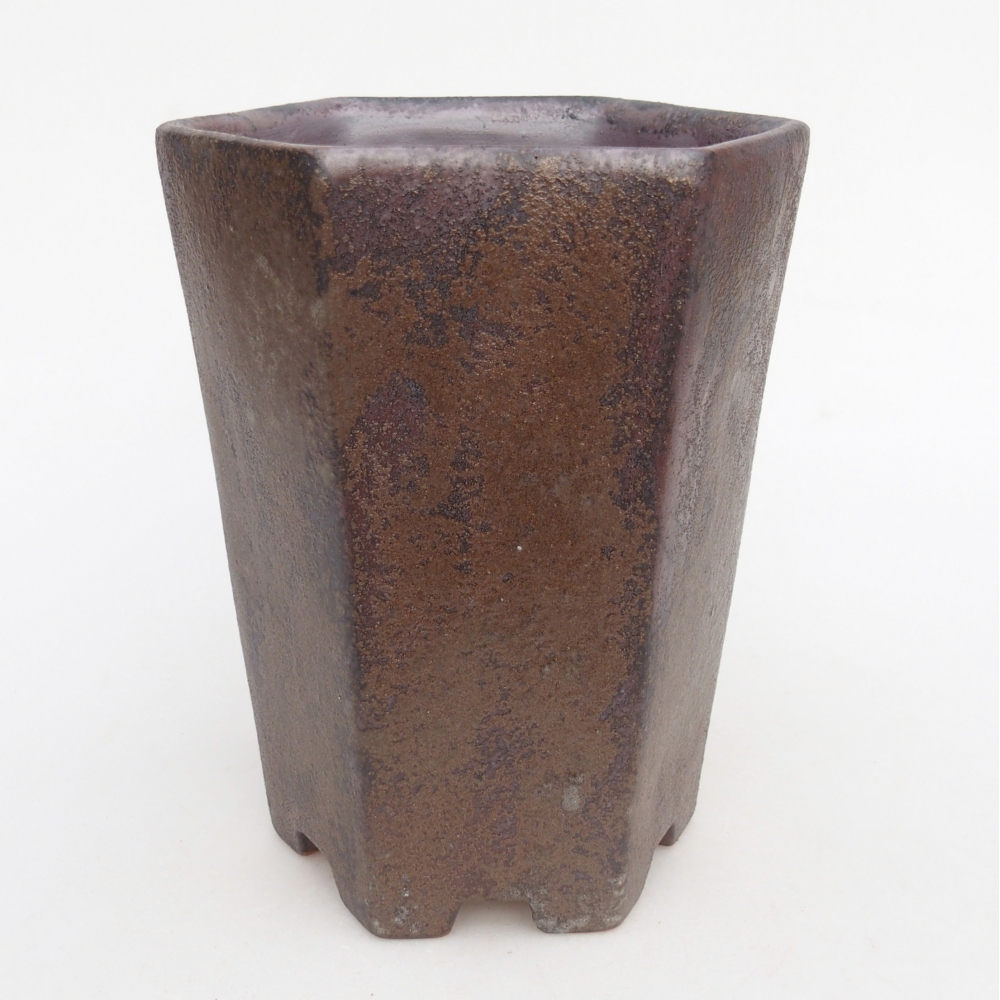 Keramická bonsai miska 12,5 x 11,5 x 16,5 cm, barva hnědá