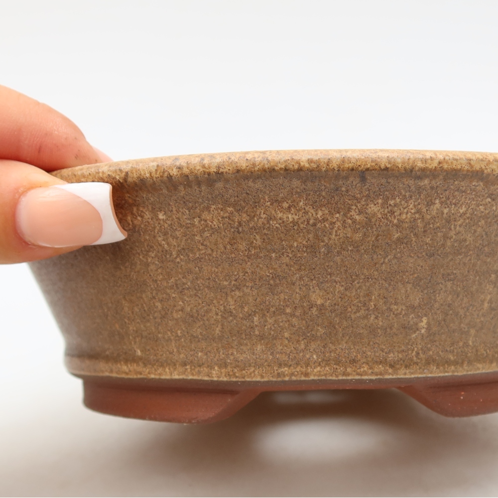 Keramická bonsai miska 15,5 x 15,5 x 5 cm, barva hnědá