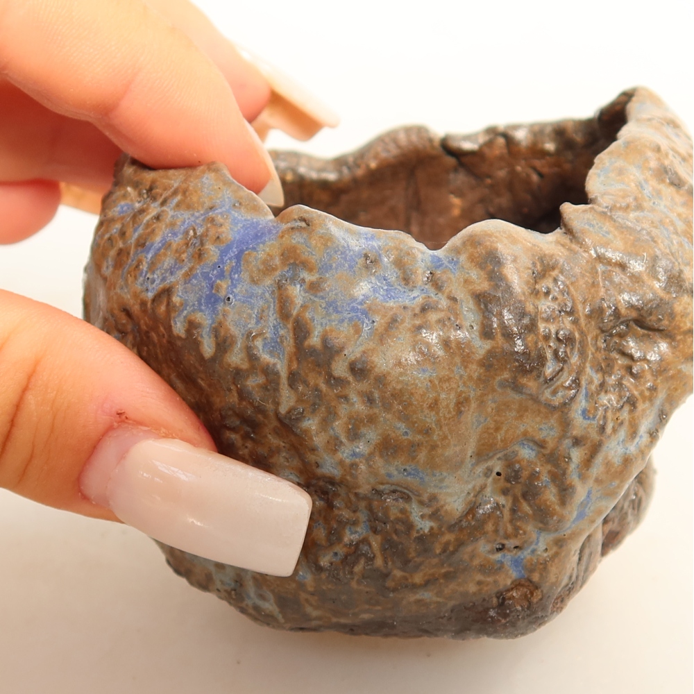 Keramická Skořápka  7 x 7 x 6 cm , barva modrohnědá