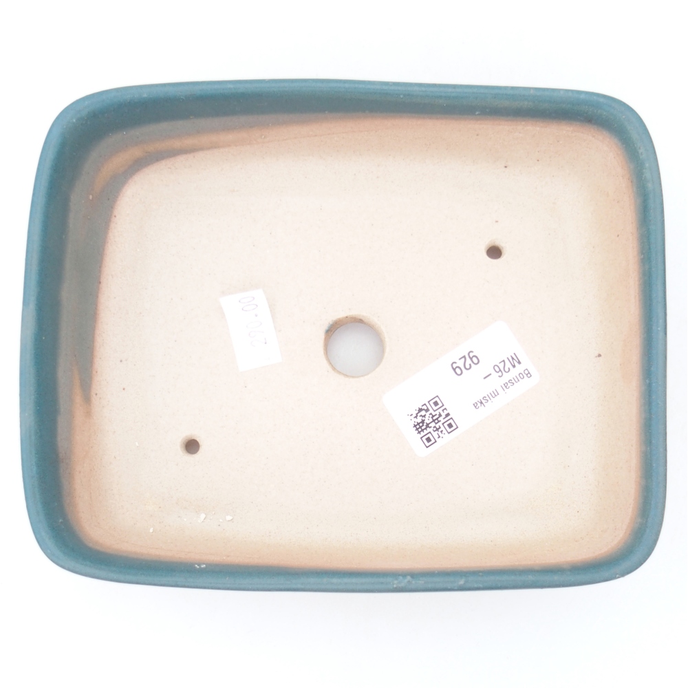 Keramická bonsai miska 15 x 12 x 4,5 cm, barva modrá