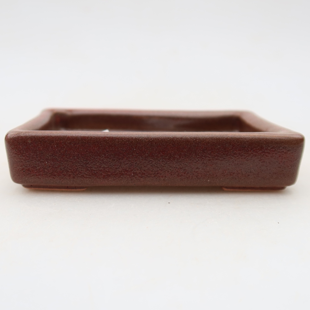 Keramická bonsai miska 10 x 7 x 2 cm, barva vínová