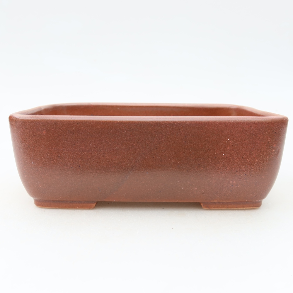 Keramická bonsai miska 16 x 10,5 x 5,5 cm, barva vínová