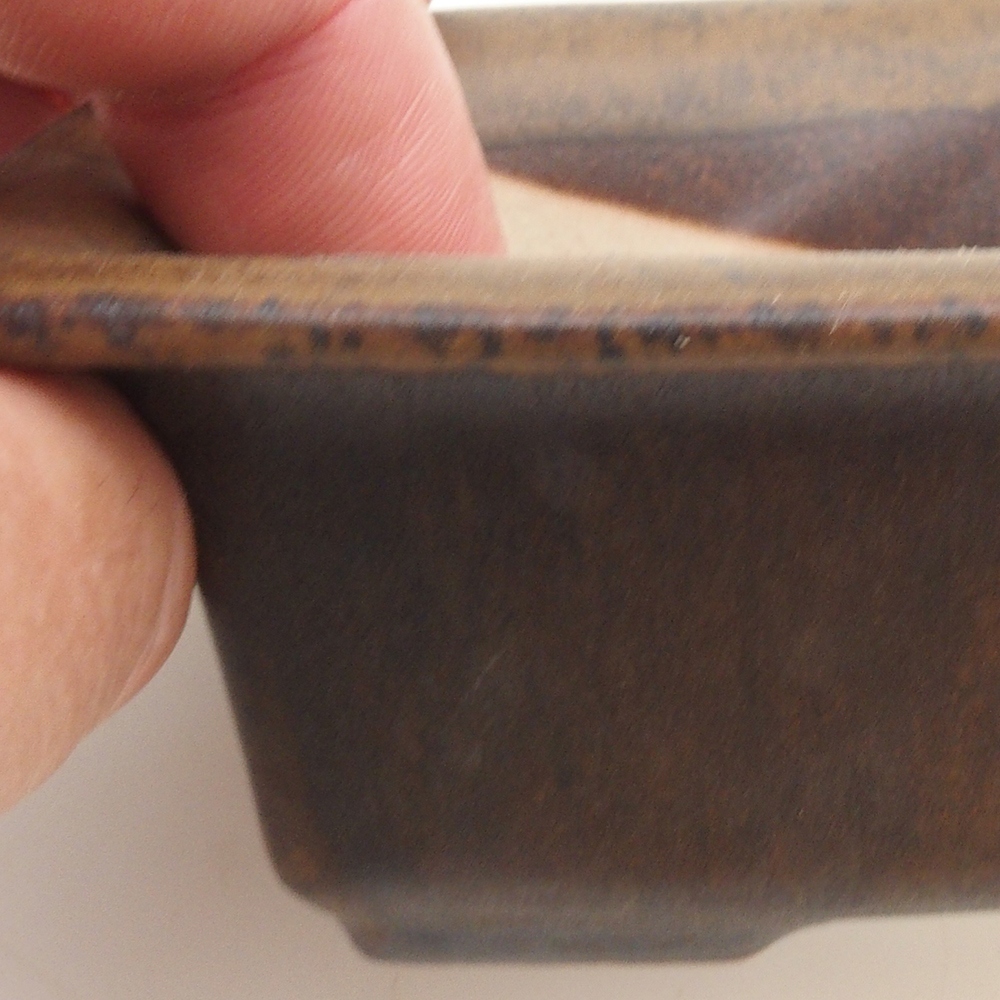 Bonsai miska H11 - 11,5 x 10 x 4 cm. - hnědá