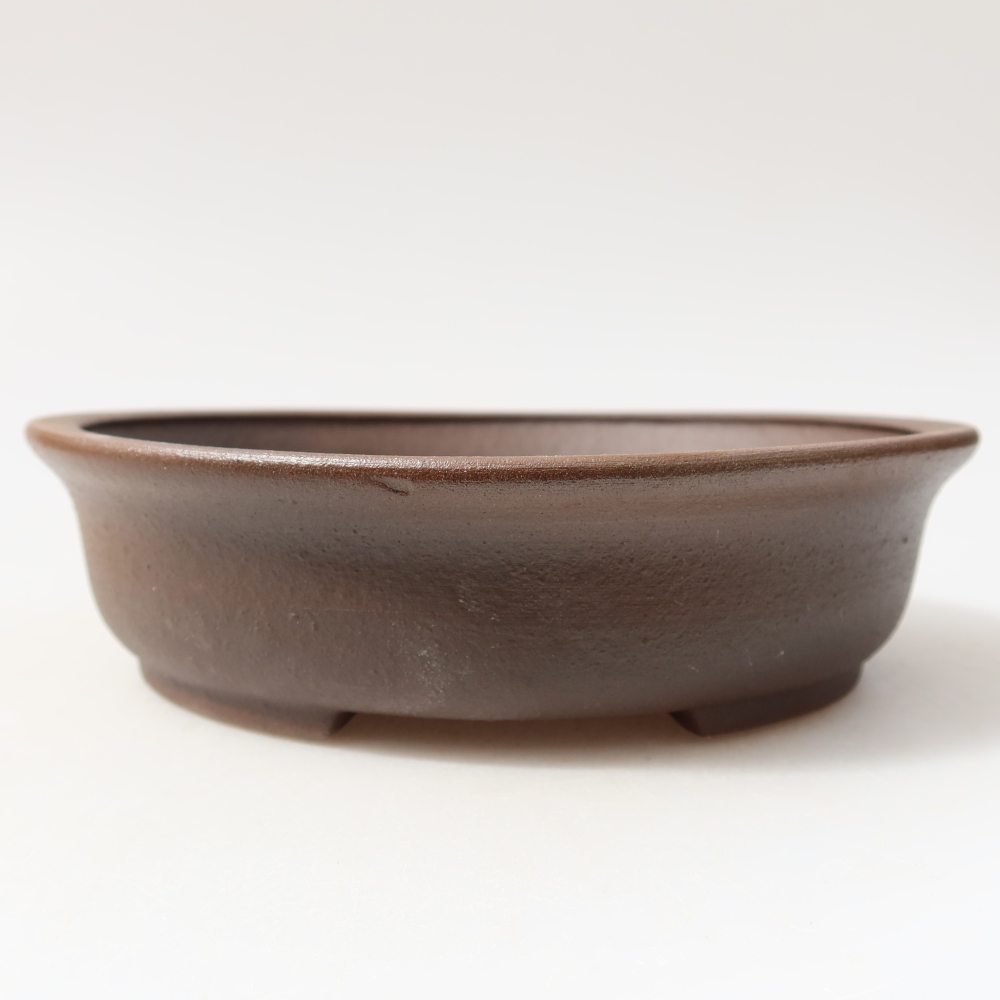 Keramická bonsai miska 15,5 x 14,5 x 4 cm, barva hnědá