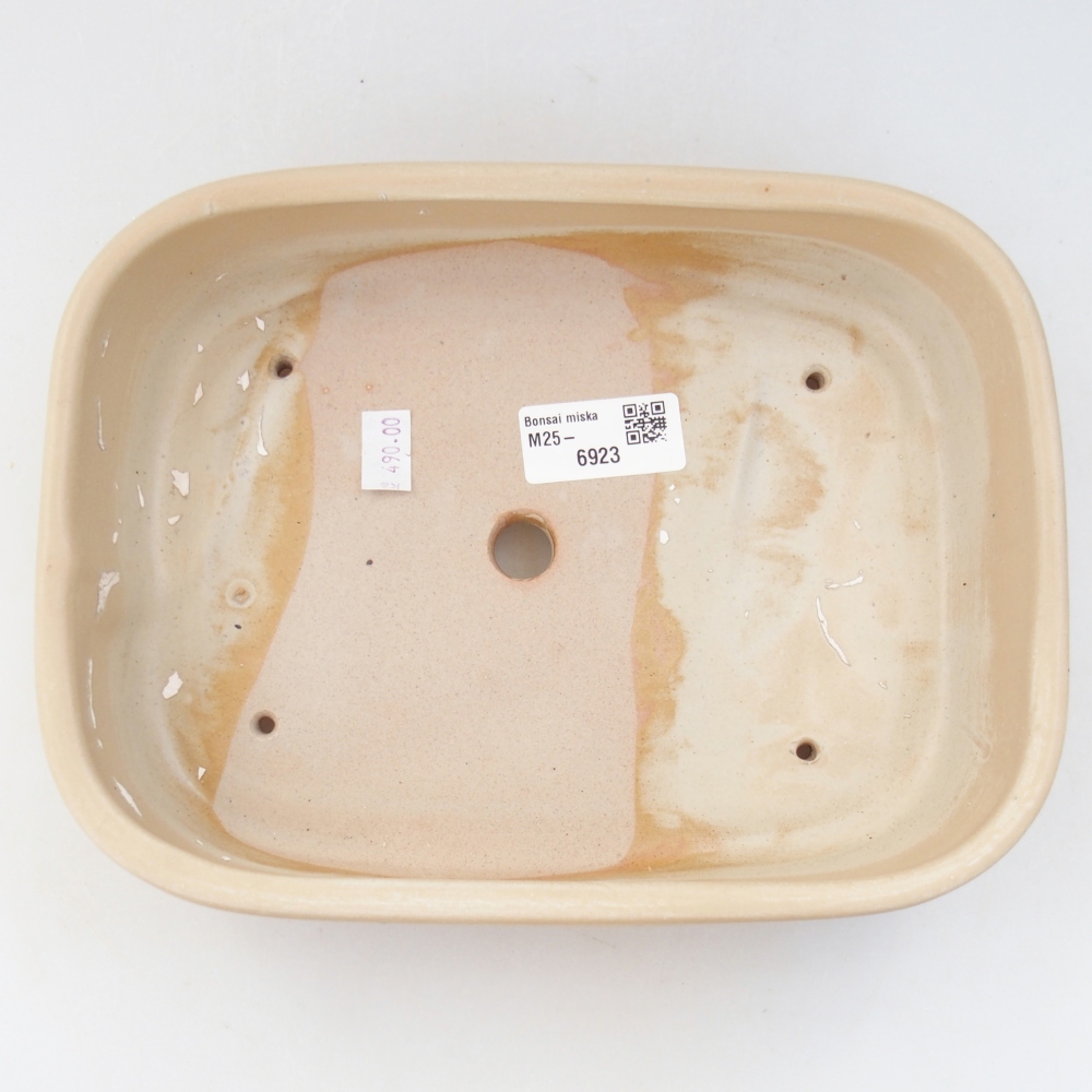 Keramická bonsai miska 22,5 x 17,5 x 5,5 cm, barva zelená