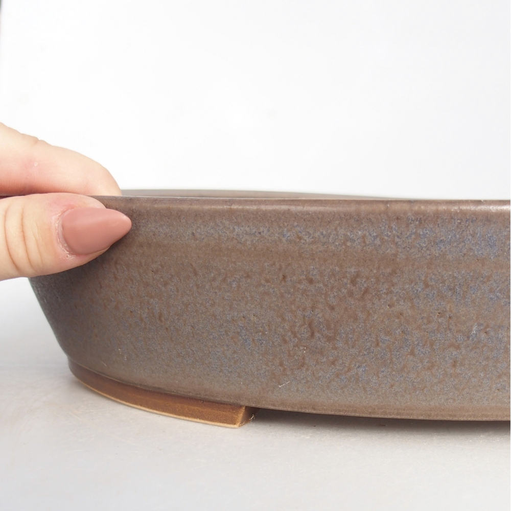 Keramická bonsai miska 31,5 x 27,5 x 6,5 cm, barva modrá