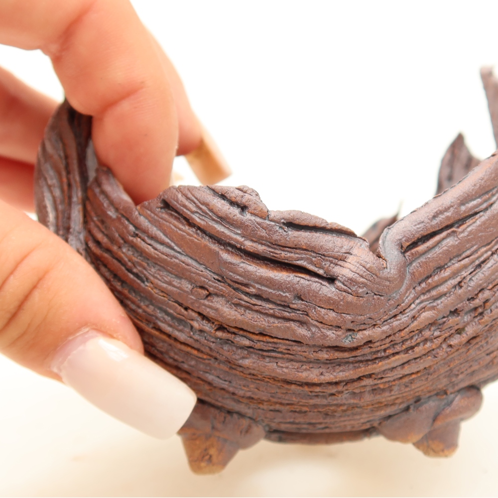 Keramická Skořápka  9,5 x 8,5 x 8 cm , barva hnědá