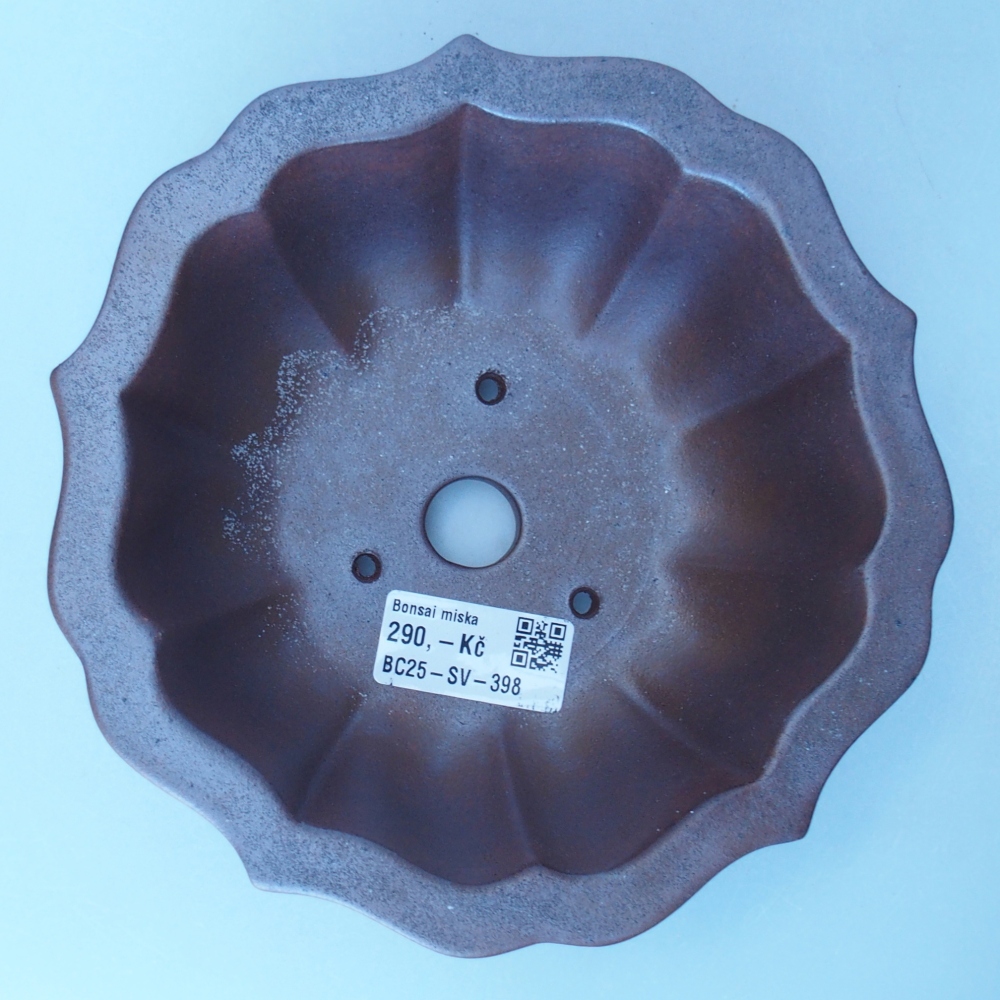 Miska 14,5 x 14,5 x 8,5 cm barva hnědá