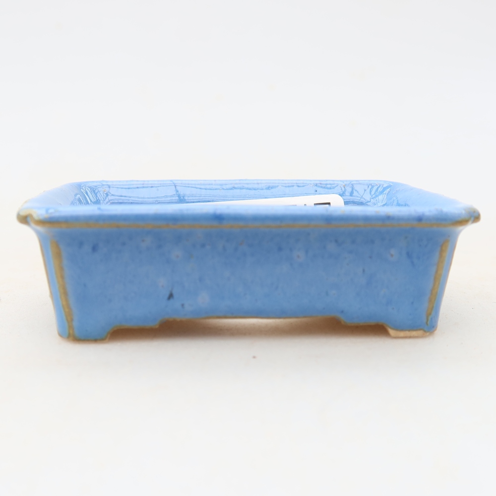 Keramická bonsai miska 7 x 5 x 2 cm, barva modrá