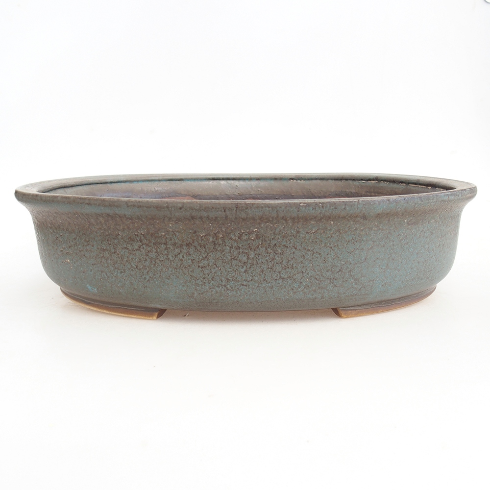 Keramická bonsai miska 32,5 x 28 x 7,5 cm, barva modrá