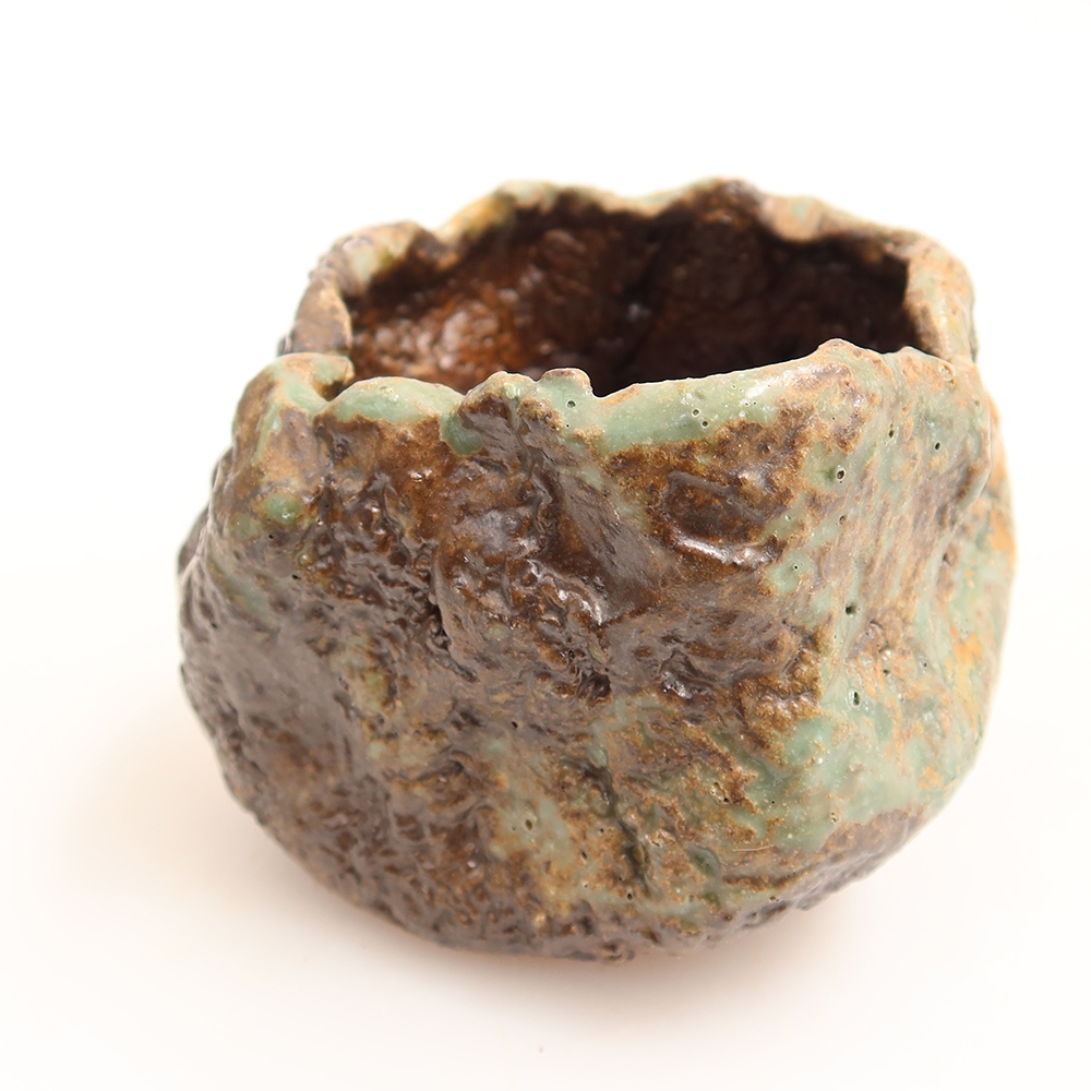 Keramická Skořápka  6 x 5 x 6 cm , barva zelená