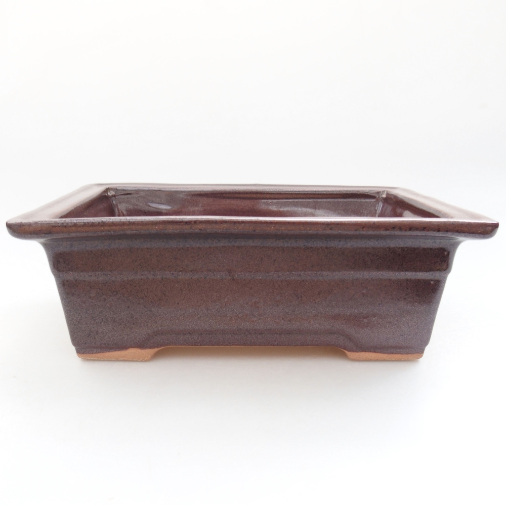 Keramická bonsai miska 18,5 x 13 x 6,5 cm, barva hnědá