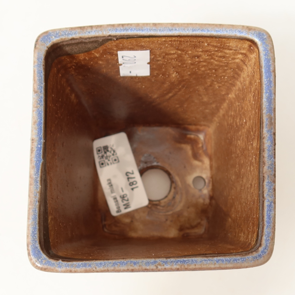 Keramická bonsai miska 8,5 x 8,5 x 10,5 cm, barva modrá