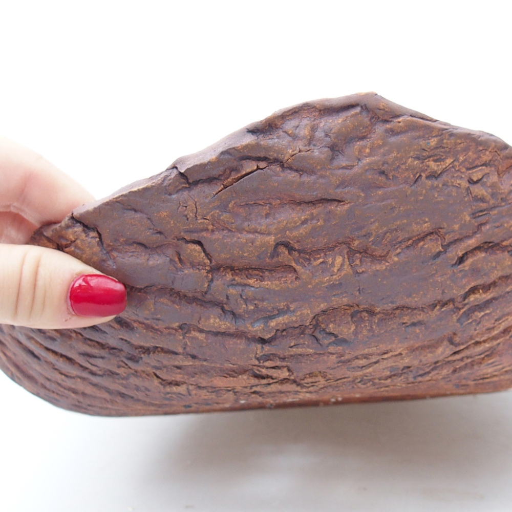 Keramická Skořápka  28 x 22,5 x 7 cm , barva hnědá