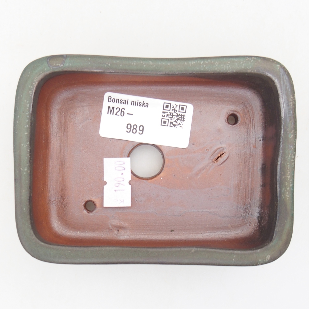Keramická bonsai miska 11 x 8 x 3 cm, barva šedá