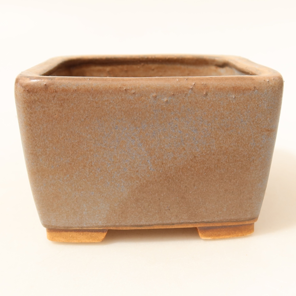 Keramická bonsai miska 10,5 x 10,5 x 7 cm, barva modrá