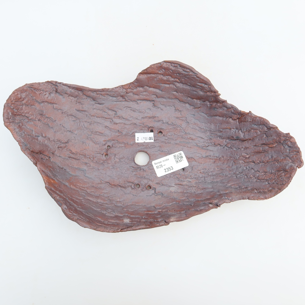 Keramická Skořápka  31,5 x 19,5 x 7,5 cm , barva hnědá