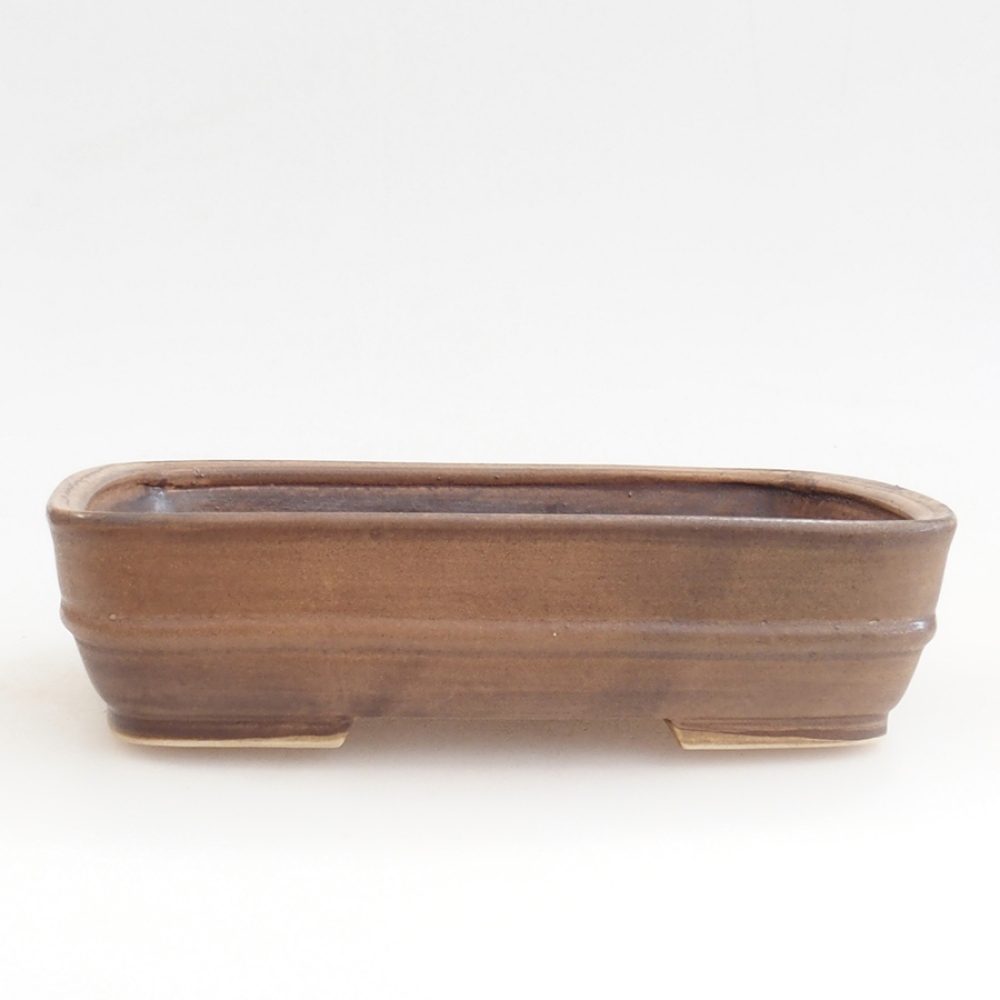 Keramická bonsai miska 21,5 x 17,5 x 5,5 cm, barva hnědá