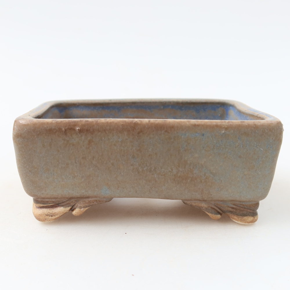 Keramická bonsai miska 10 x 8 x 4 cm, barva modrá