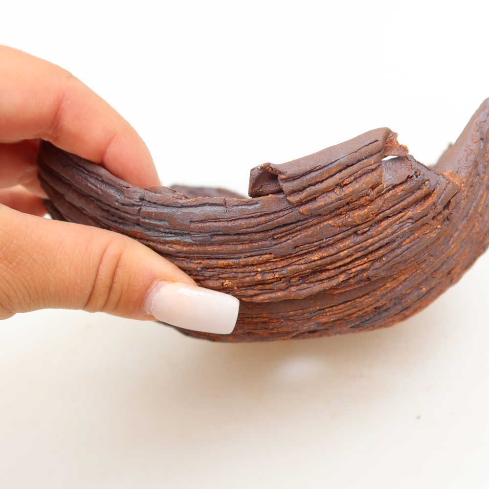 Keramická Skořápka  15 x 13 x 6,5 cm , barva hnědá