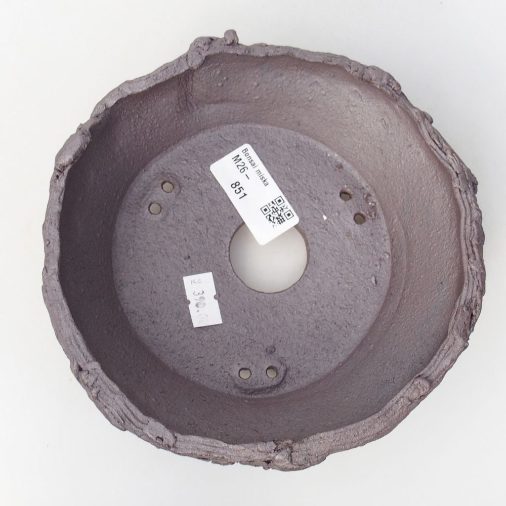 Keramická bonsai miska 16,5 x 16 x 5,5 cm, barva kovová