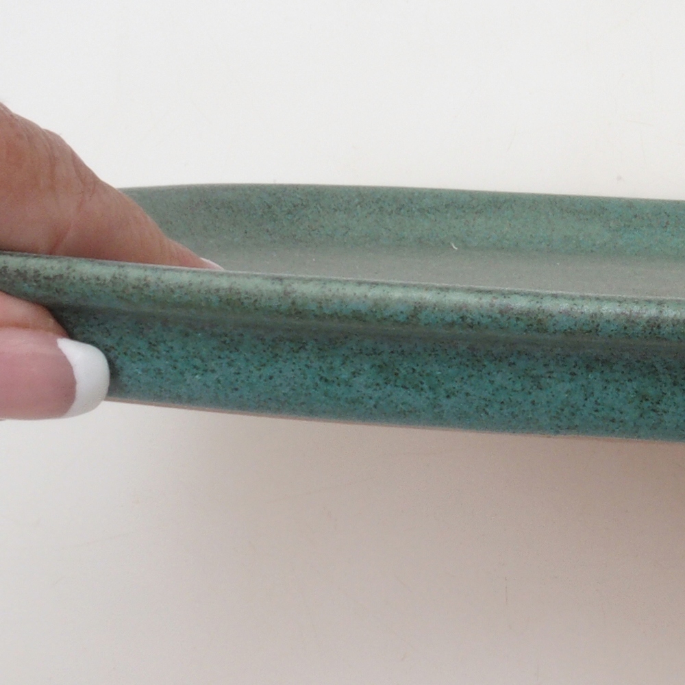 Keramická podmiska H09 - 28,5 x 19,5 x 1,5 cm - zelená