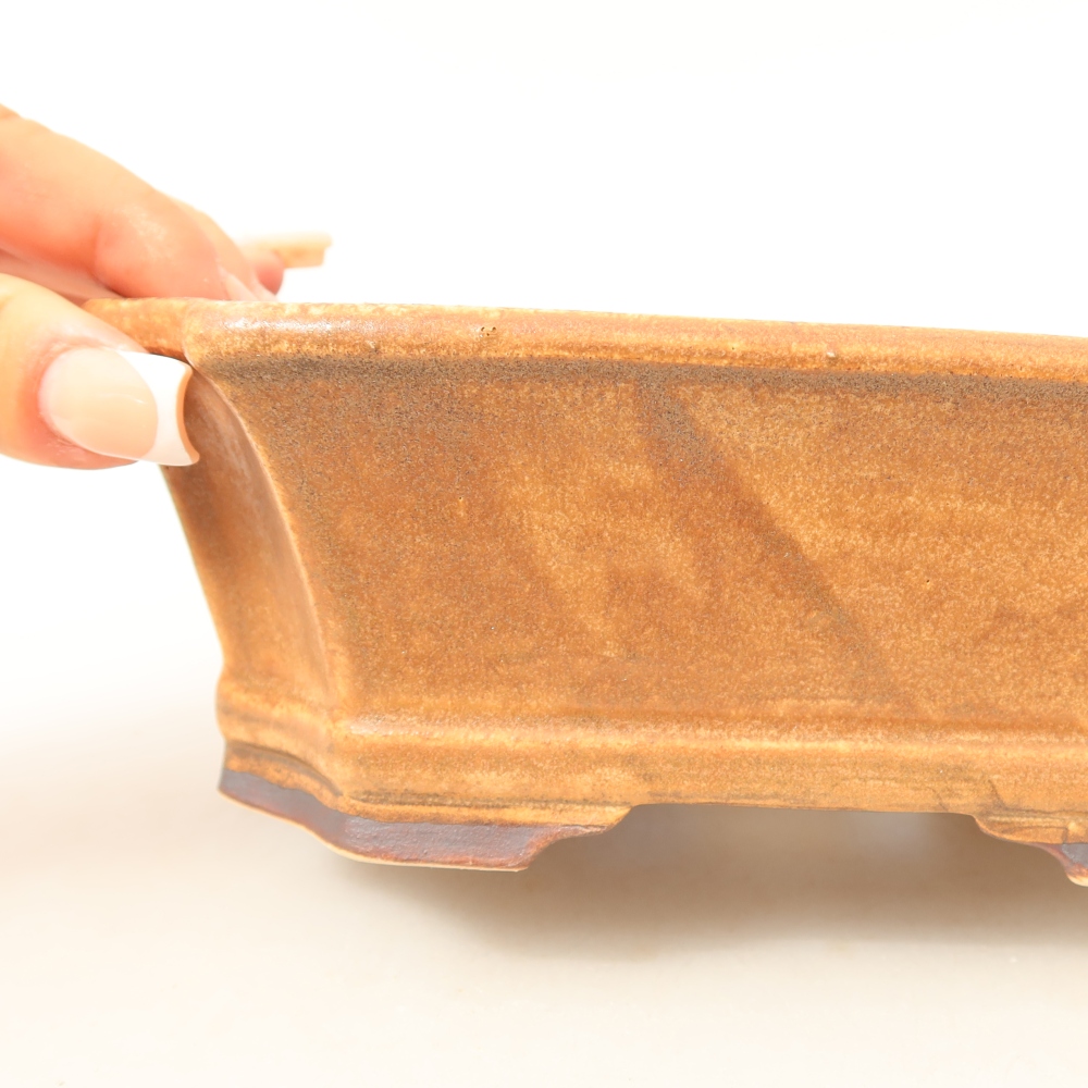 Keramická bonsai miska 18 x 15 x 6 cm, barva růžová