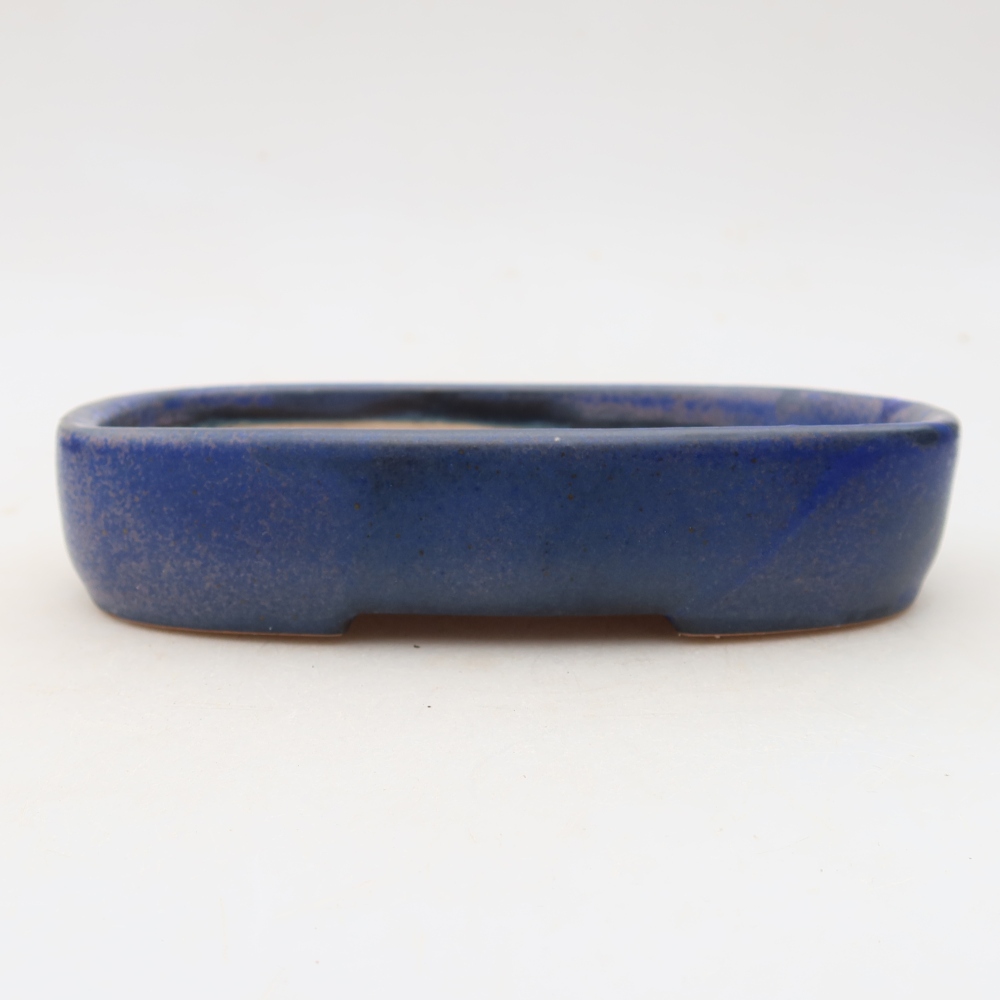 Keramická bonsai miska 16 x 11 x 3,5 cm, barva modrá