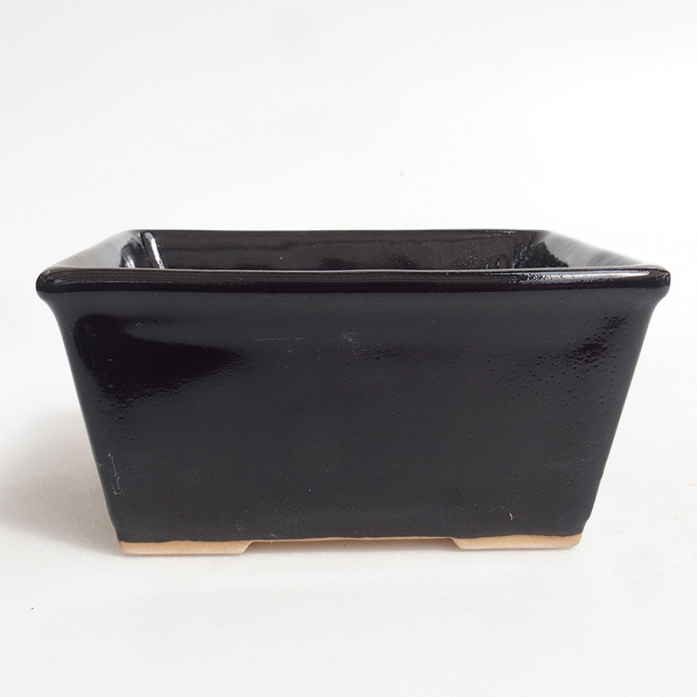 Keramická bonsai miska 11,5 x 10,5 x 6 cm, barva černá